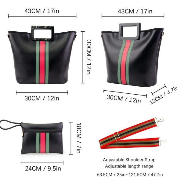 Tote bag clutch purse & crossbody . Uniquely designed - Picture 3 of 4